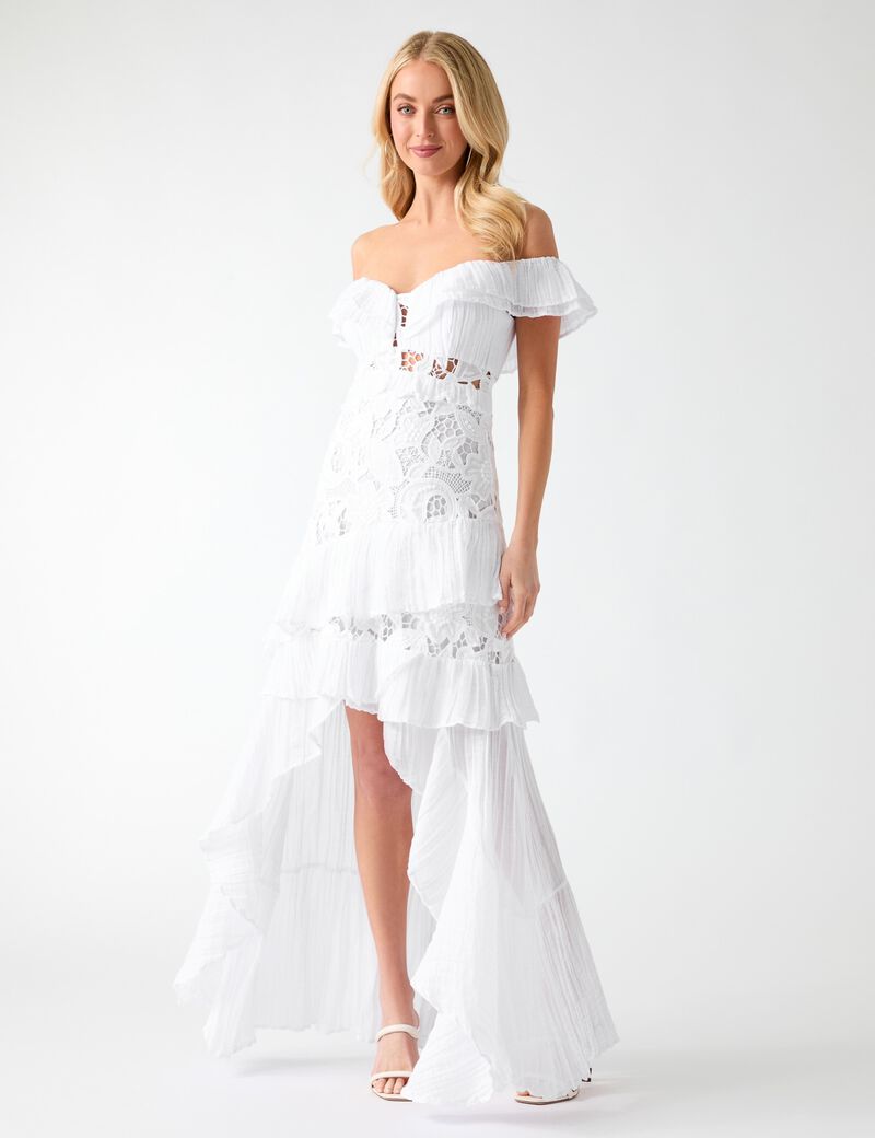 Off shoulder lace dress