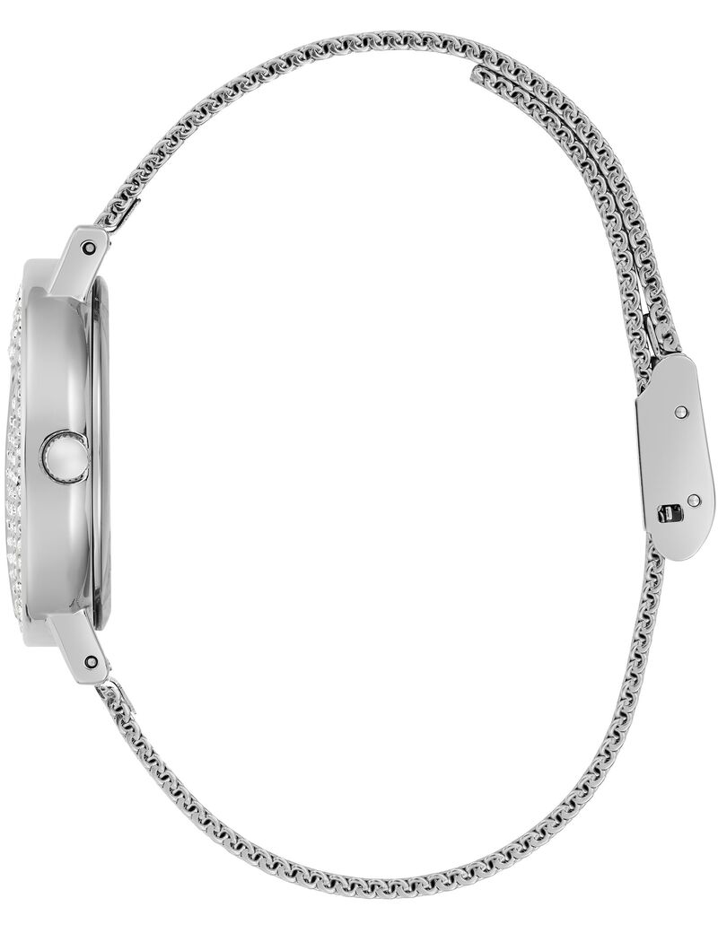 Silver Tone Quartz Analog Mesh Watch