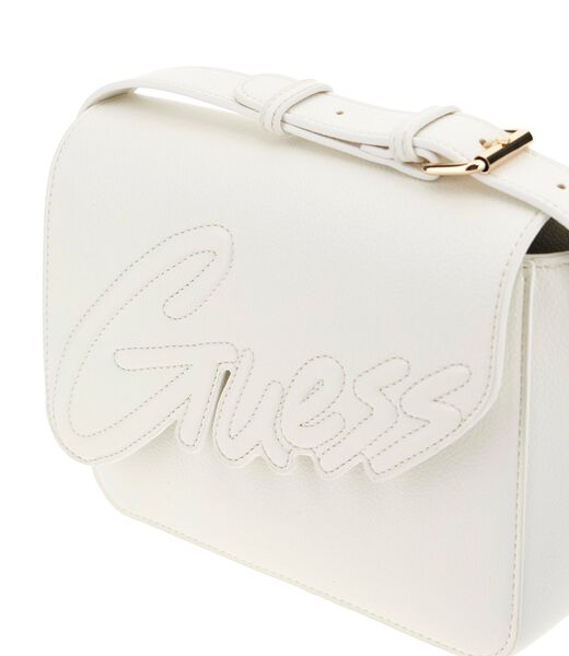 CROSSBODY FLAP BAG - PU TEXTURED-LEATHER-BEIGE/NATURALS