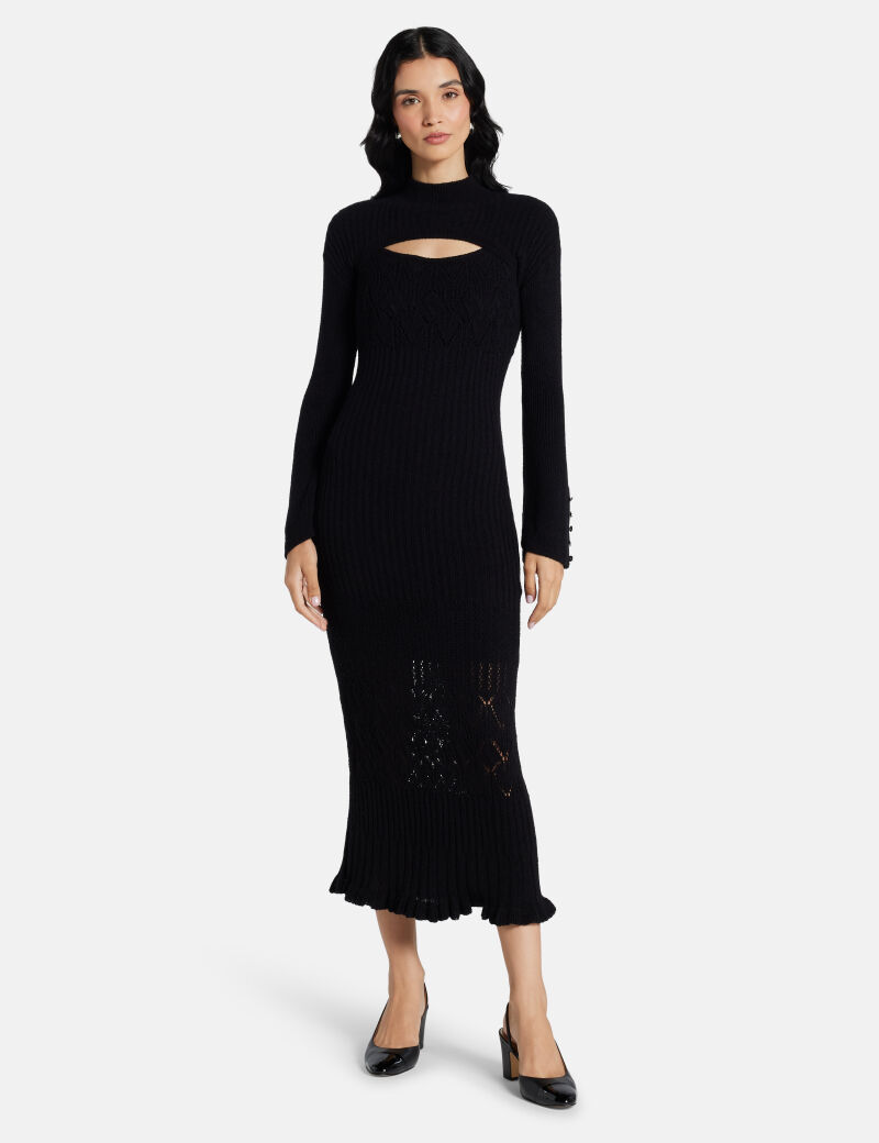 Twin-set long sweater dress
