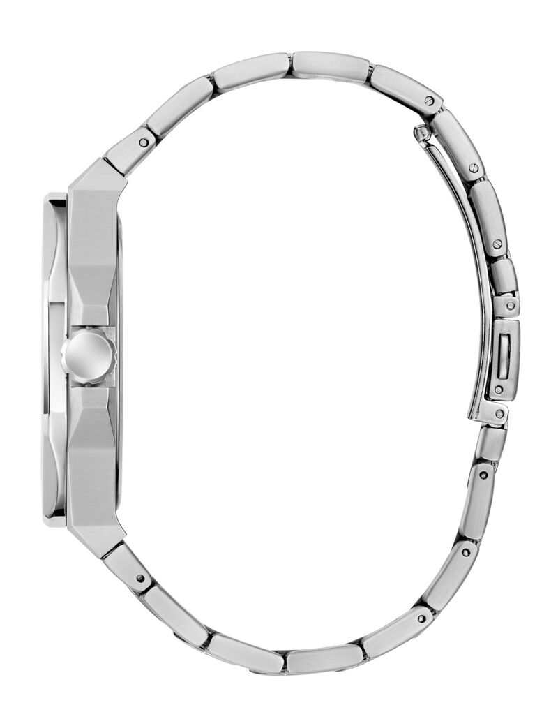 Mens Silver Tone Analog Watch