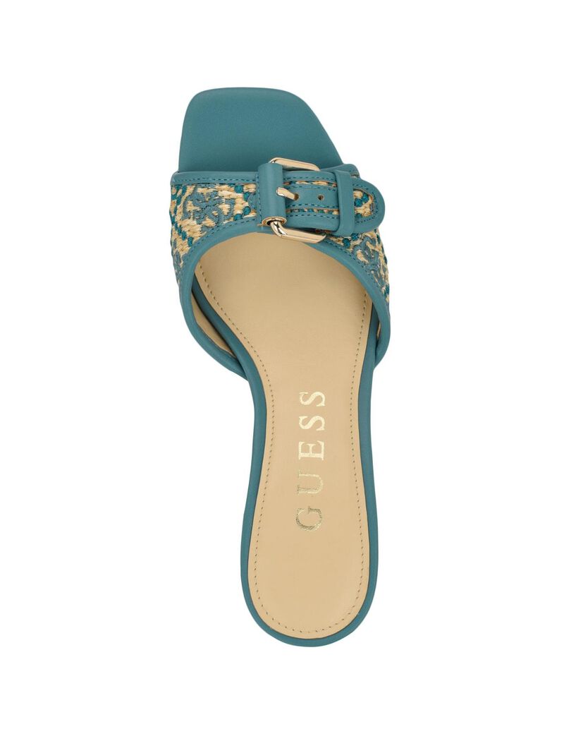 Dista Buckled Logo Kitten Heels