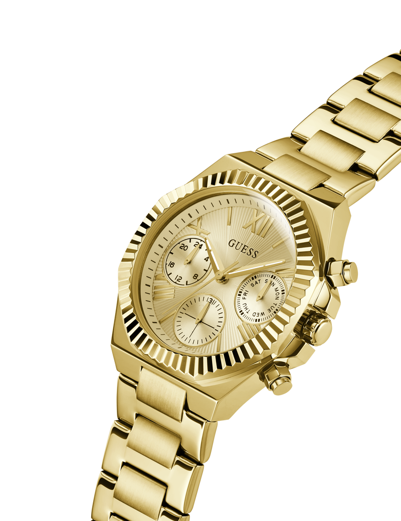 Ladies Gold Tone Multi-function Watch
