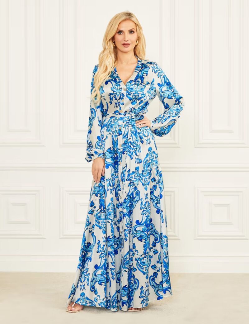 Marciano Silk Long Dress