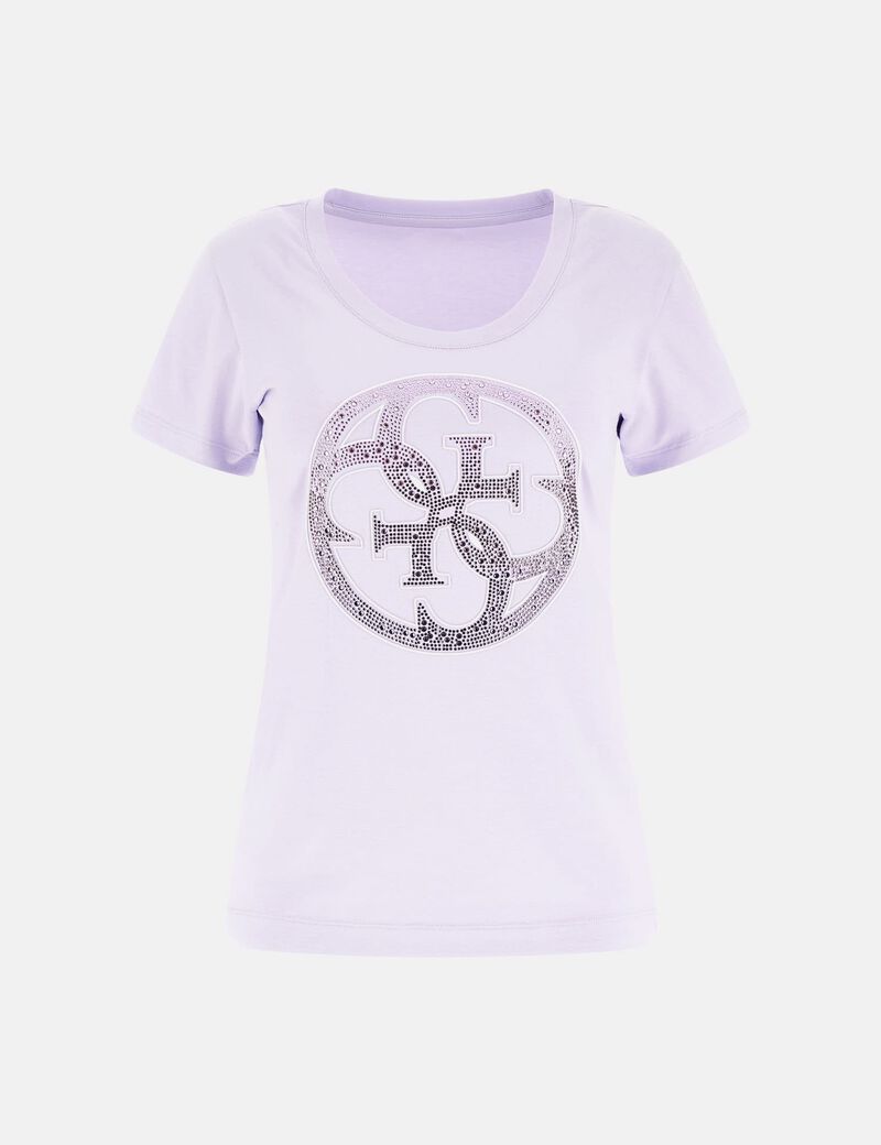 Rhinestones front logo t-shirt