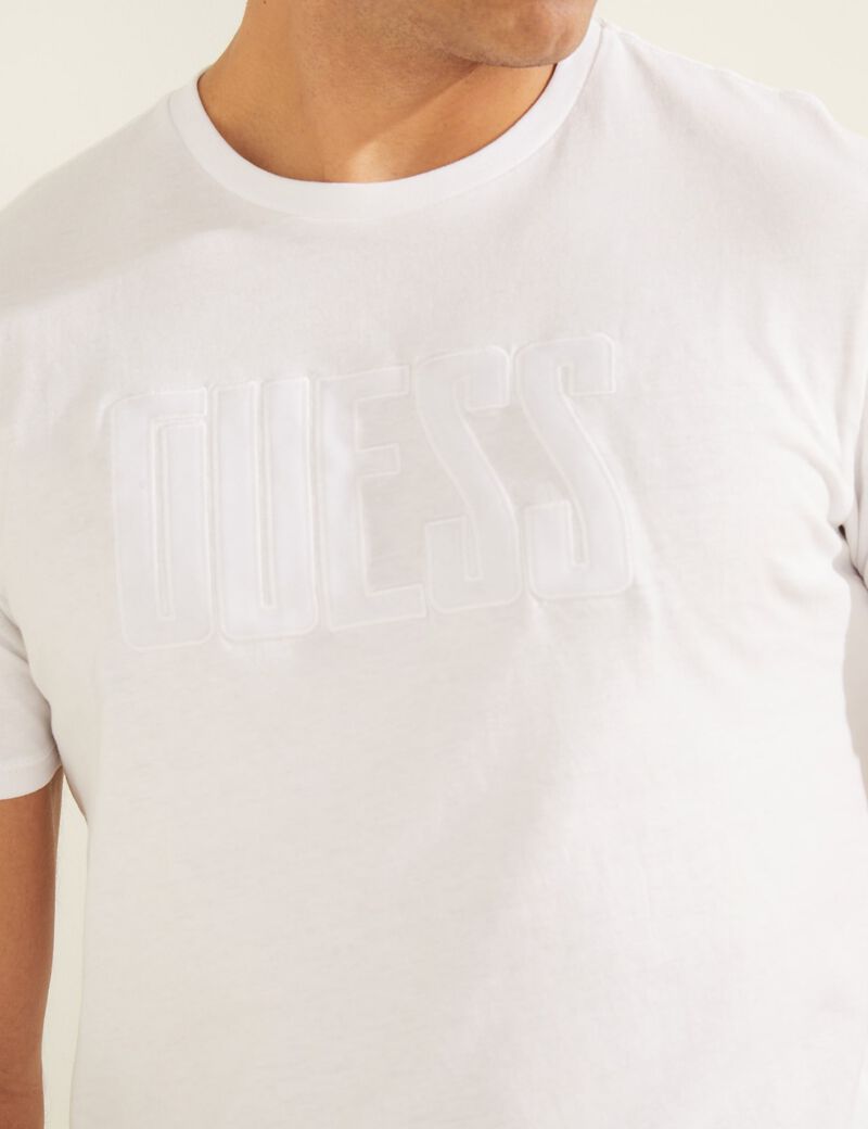 Short Sleeve Velvet Applique Logo Tshirt