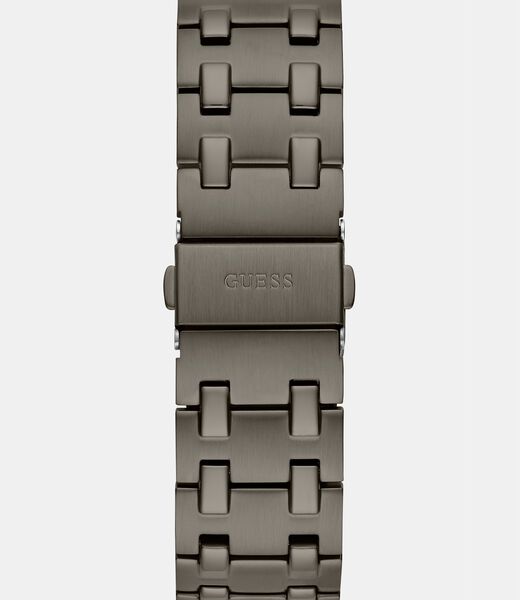 Steel analogue watch