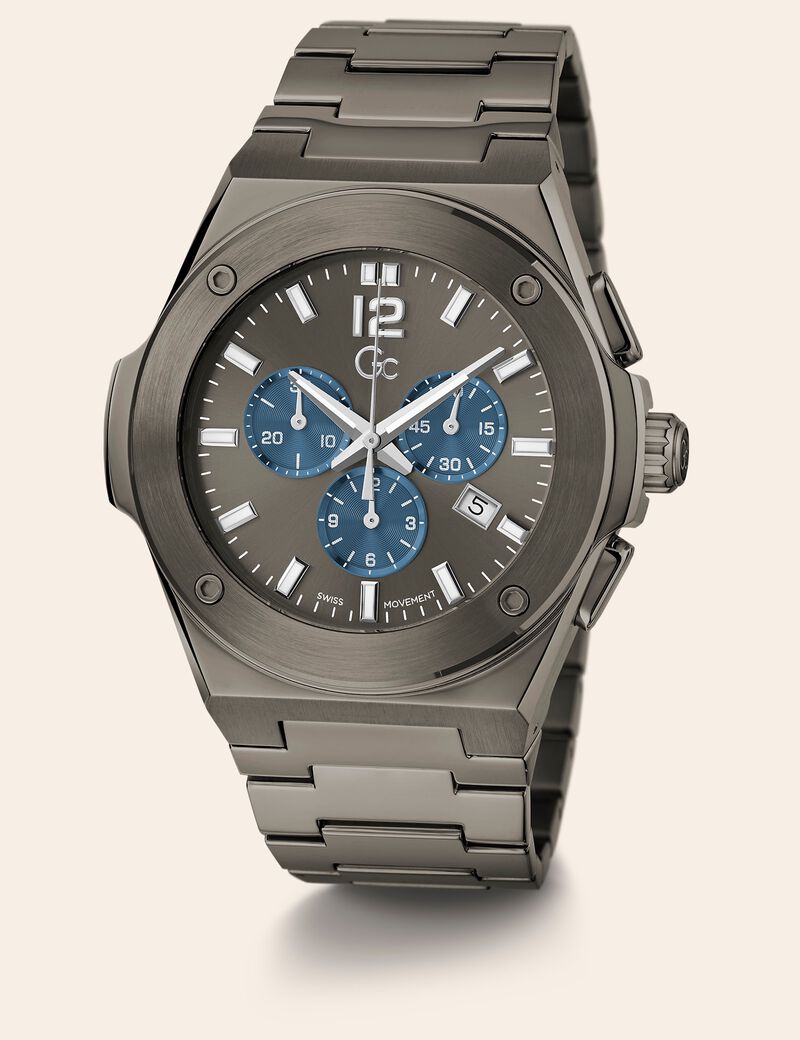 GC steel chronograph watch