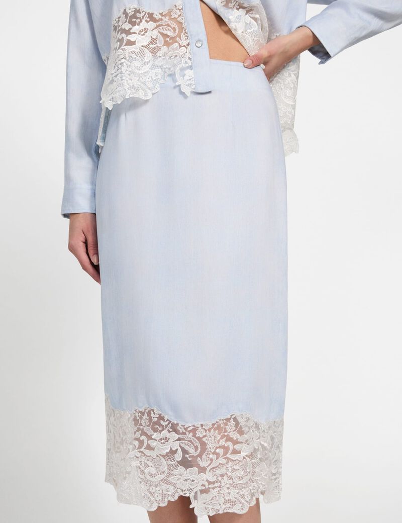 تنورة ميدي قلم رصاص من الليوسيل