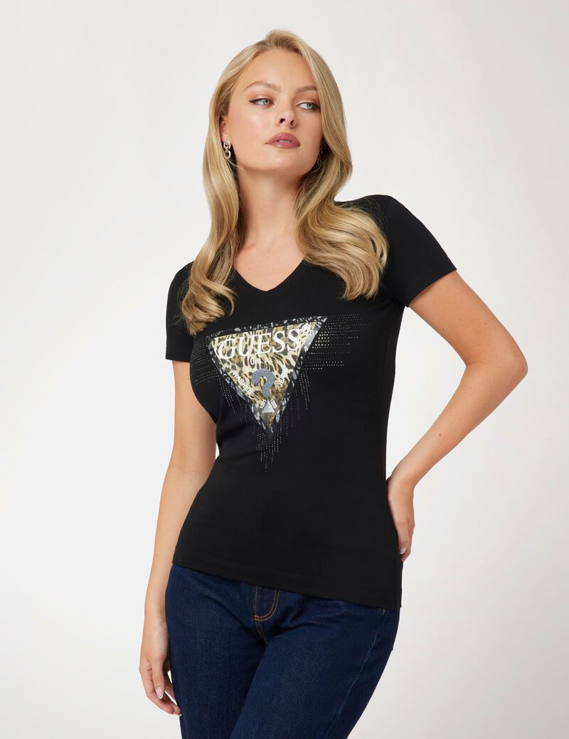 Animalier triangle logo t-shirt