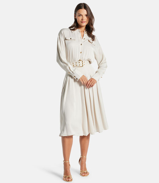 Marciano pleated long shirt dress