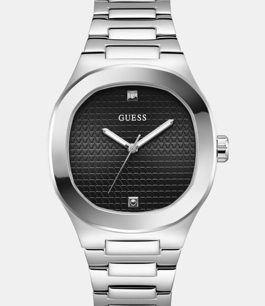 Stainless steel analogue watch