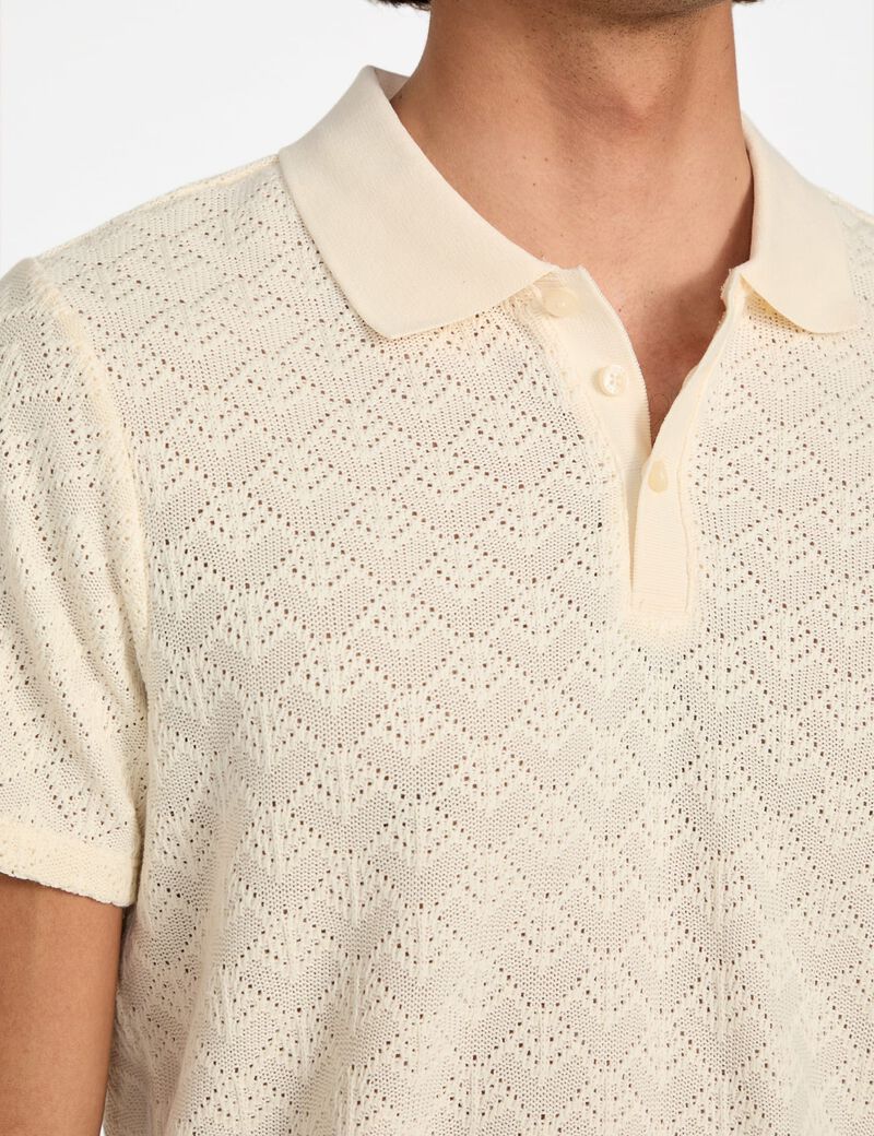 Knit polo shirt