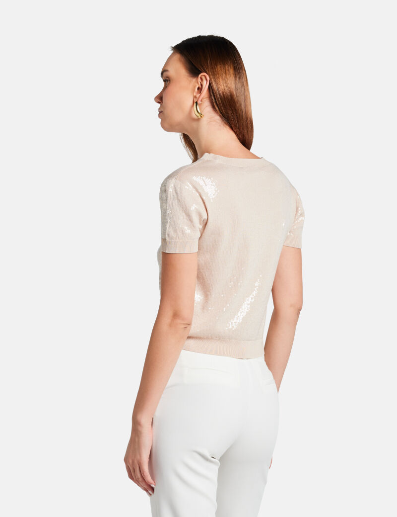 Sequins cropped sweater