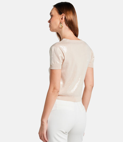 Sequins cropped sweater