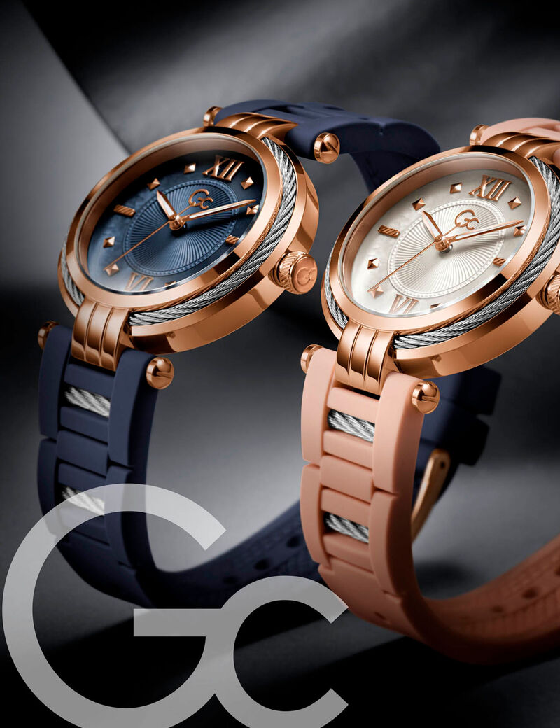Gc Gold And Blue Ladies Watch