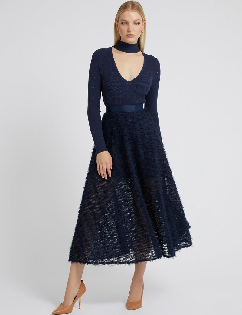 Tulleâ Rouches Long Skirt