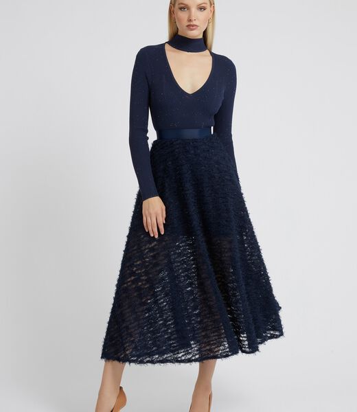 Tulleâ Rouches Long Skirt