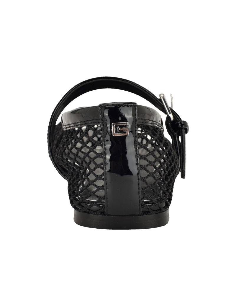 Paxey Mesh MaryJane Flat with Hook and Loop Closure