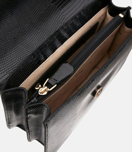 Salinge Croc-Print Crossbody Bag