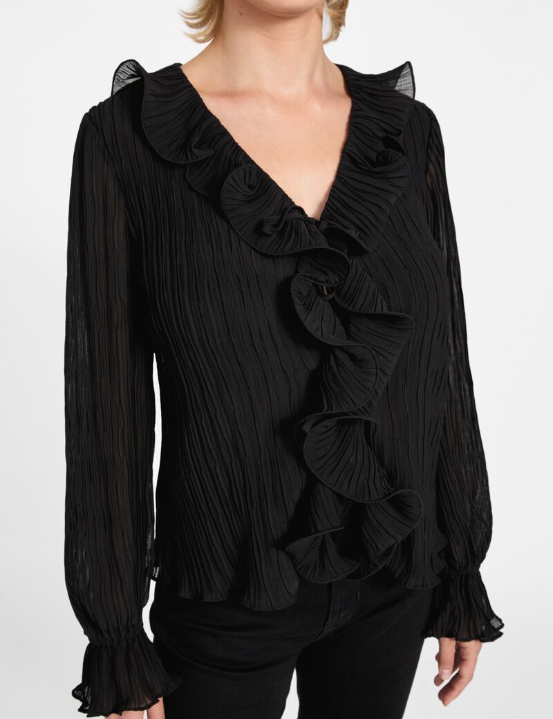 Chiffon ruffle blouse