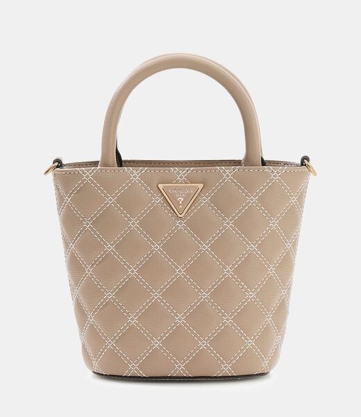 Giully Quilted Mini Bucket Bag