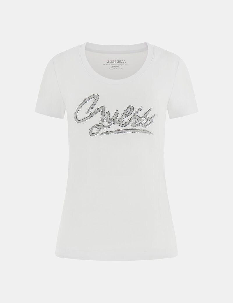 Logo rhinestones t-shirt