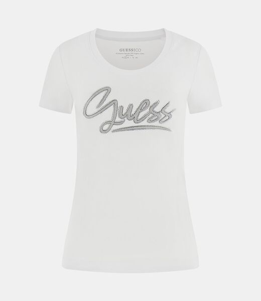 Logo rhinestones t-shirt