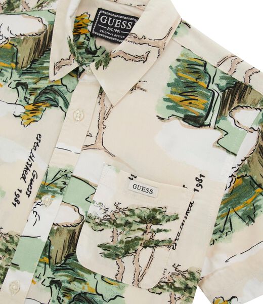 Oversize viscose shirt