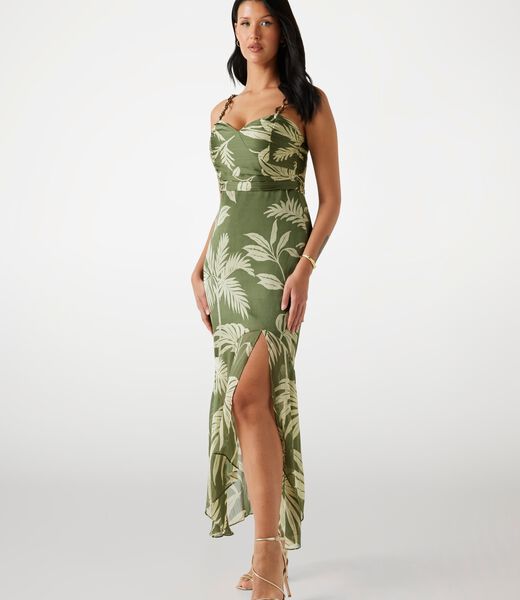 Printed chiffon maxi dress