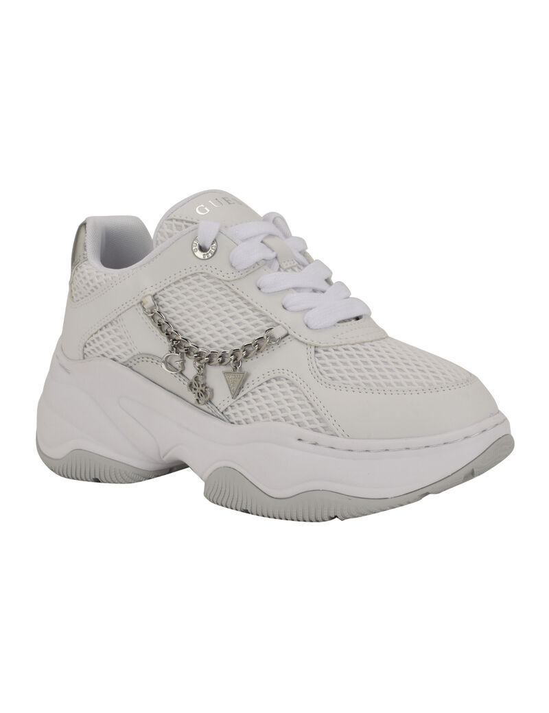 Harpaa Lace Up Chain Link Charm Platform Sneaker