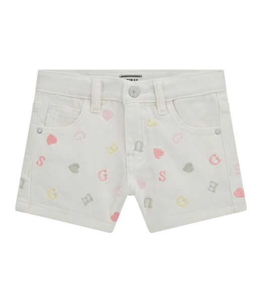 Embroidered shorts jeans