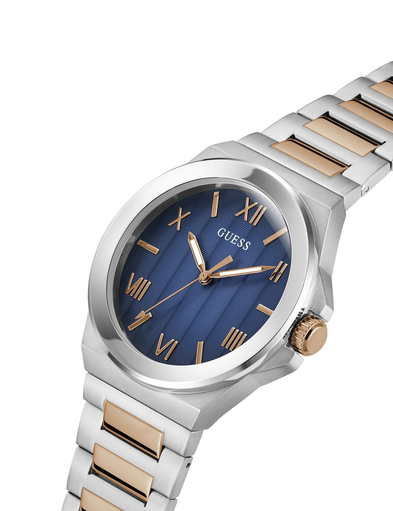 Mens 2-Tone Silver Tone Analog Watch
