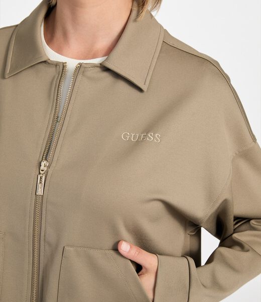 Cropped nylon jacket