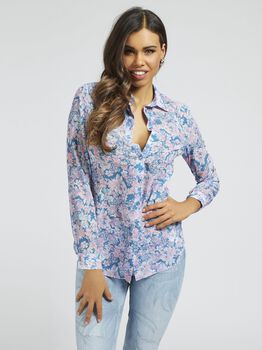 Georgette All Over Print Shirt