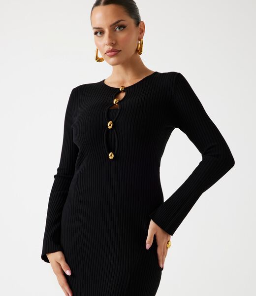Marciano rib-knit bodycon midi dress