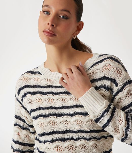 Openwork knit sweater