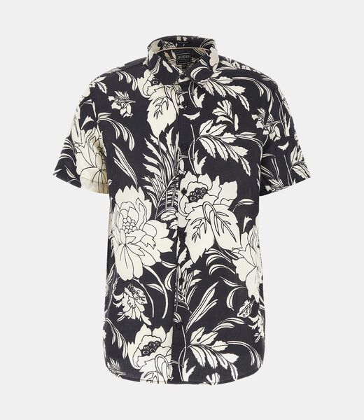 قميص من الكتان بطبعة زهور