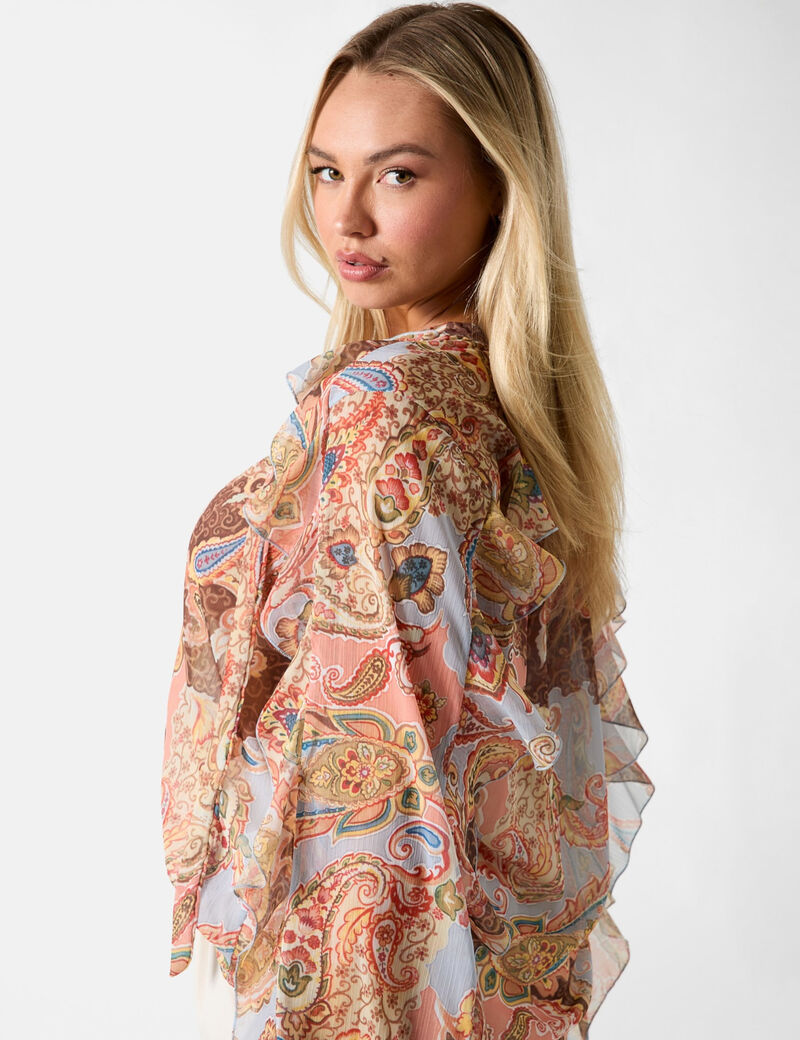 Paisley print blouse&nbsp;