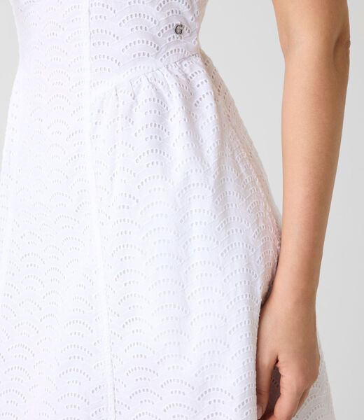 Eyelets midi dress