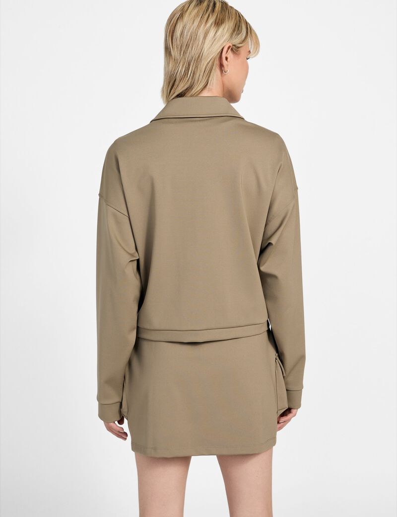 Cropped nylon jacket