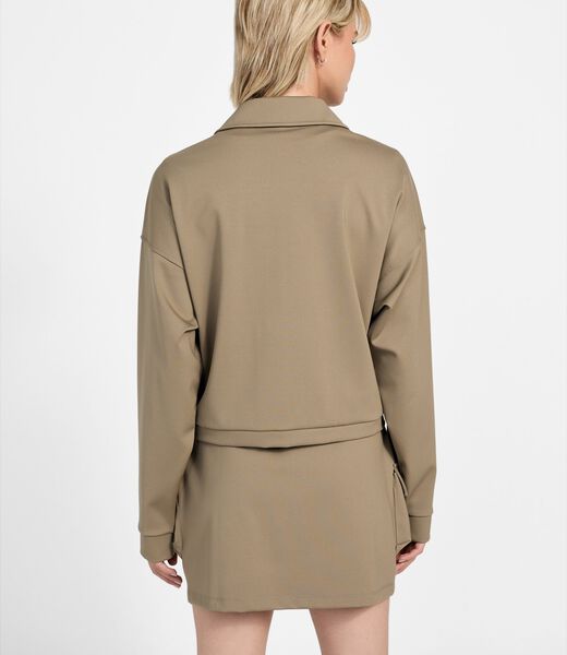 Cropped nylon jacket
