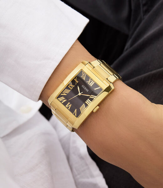 Mens Gold Tone Analog Watch