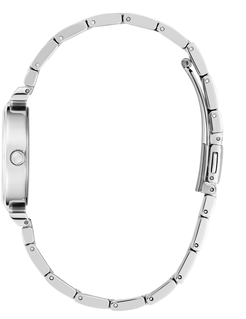 guess ladies silver tone analog watch