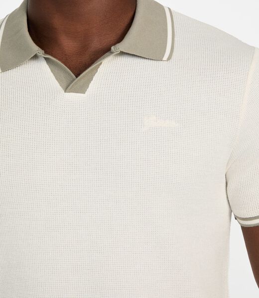 Knit polo shirt