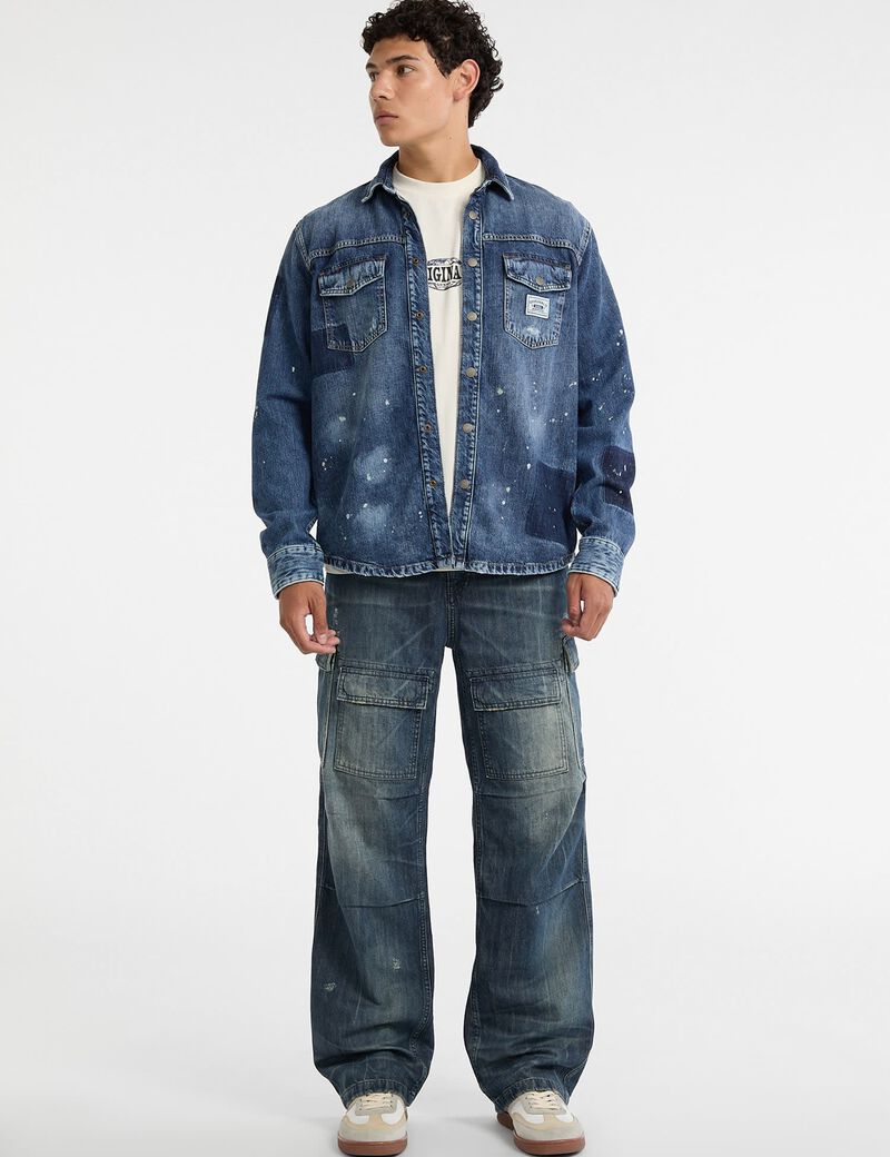 جاكيت جينز كبيرة الحجم