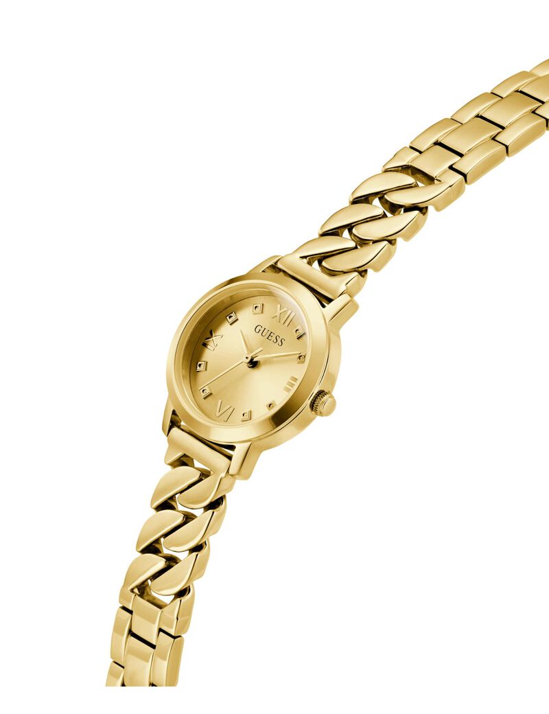 guess ladies gold tone analog watch