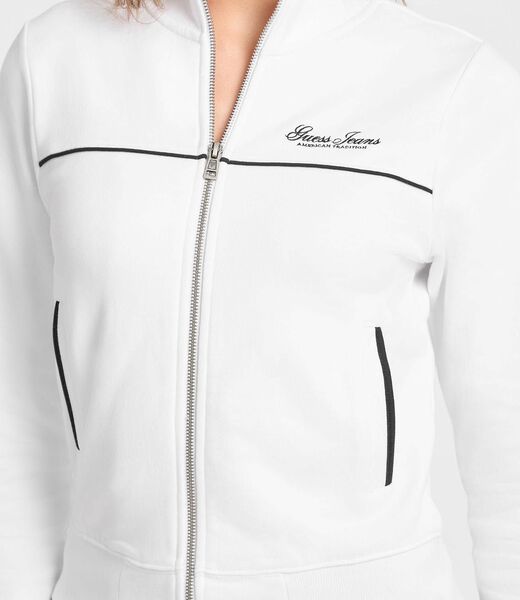 Cropped V-neck sweatshirt