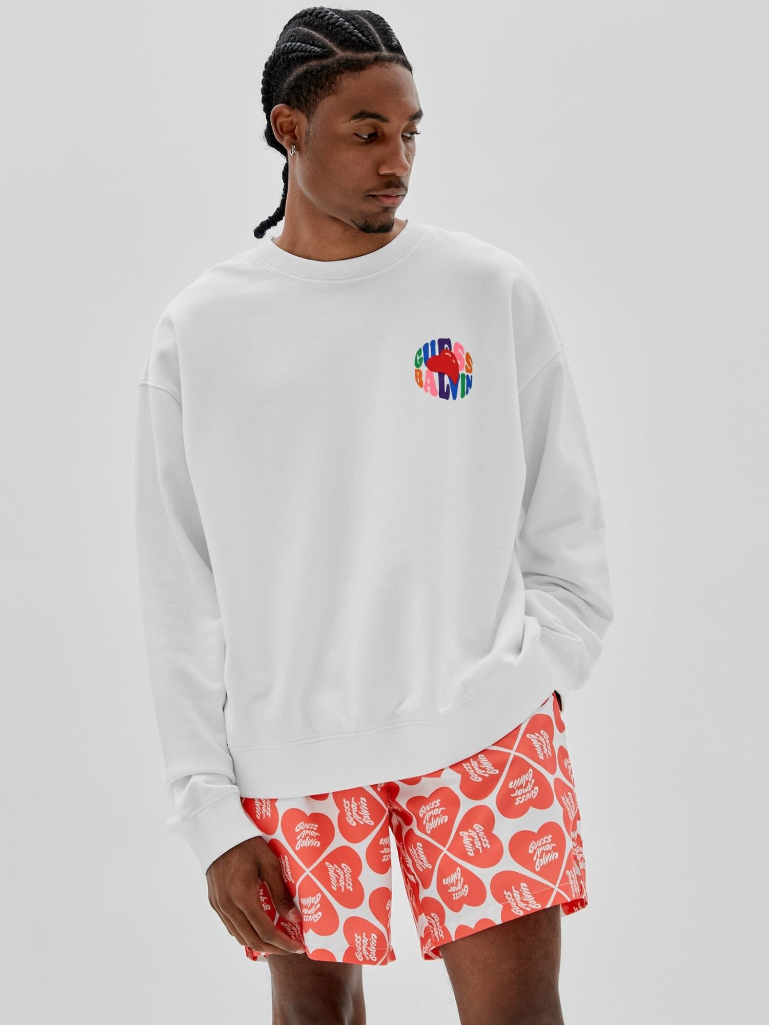 Shop GUESS Online J Balvin Front Logo Sweatshirt