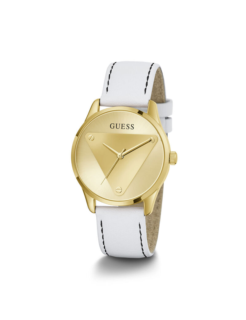 Gold Logo Analog Watch